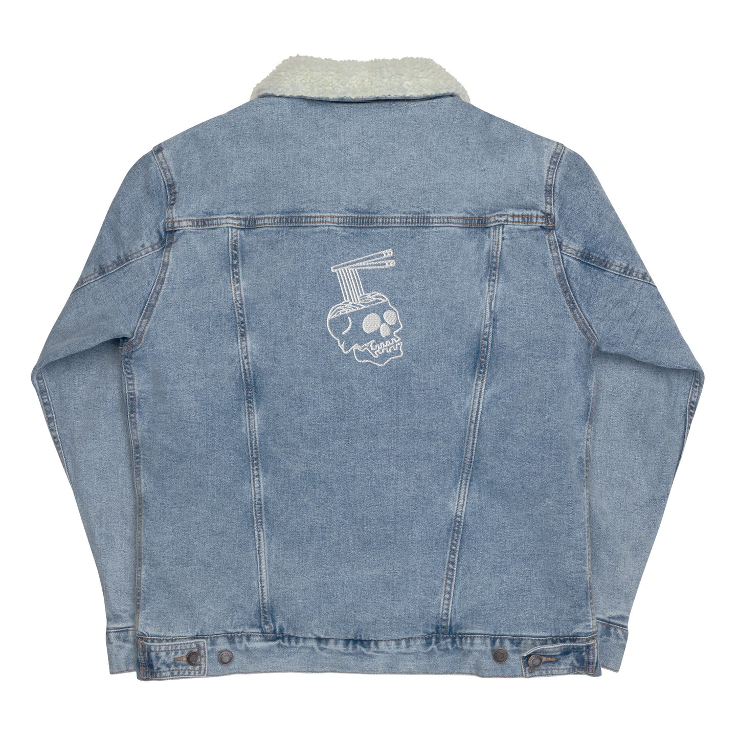 DENIM DEMON SHERPA BOMBER JACKET